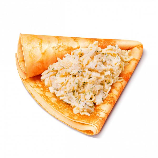 Блин курица, сыр, чеснок